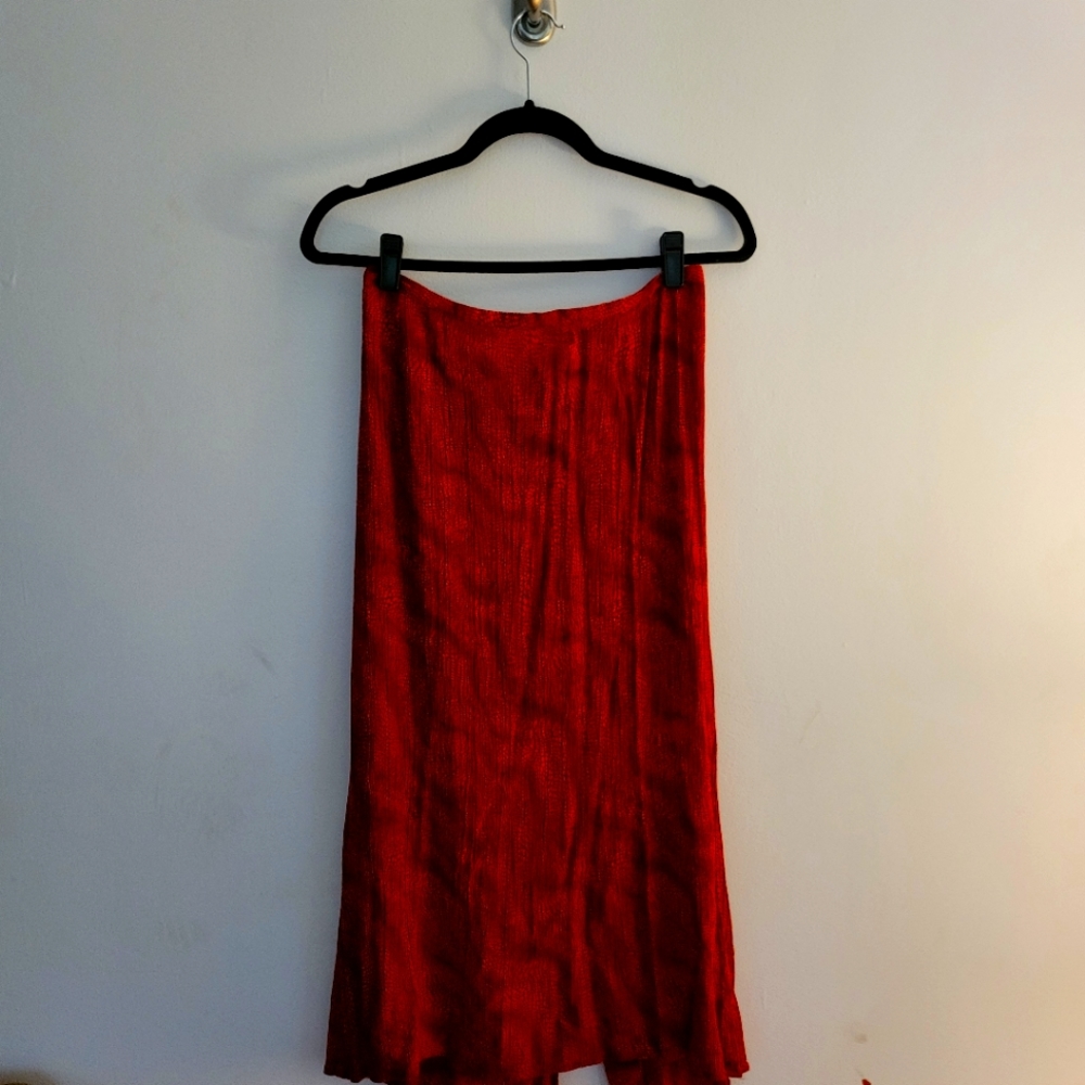 Mid Length Swing Skirt, Exotic Print, Size M